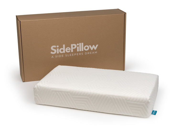 Rechthoekig traagschuim hoofdkussen voor zijslapers met verpakking van SidePillow
