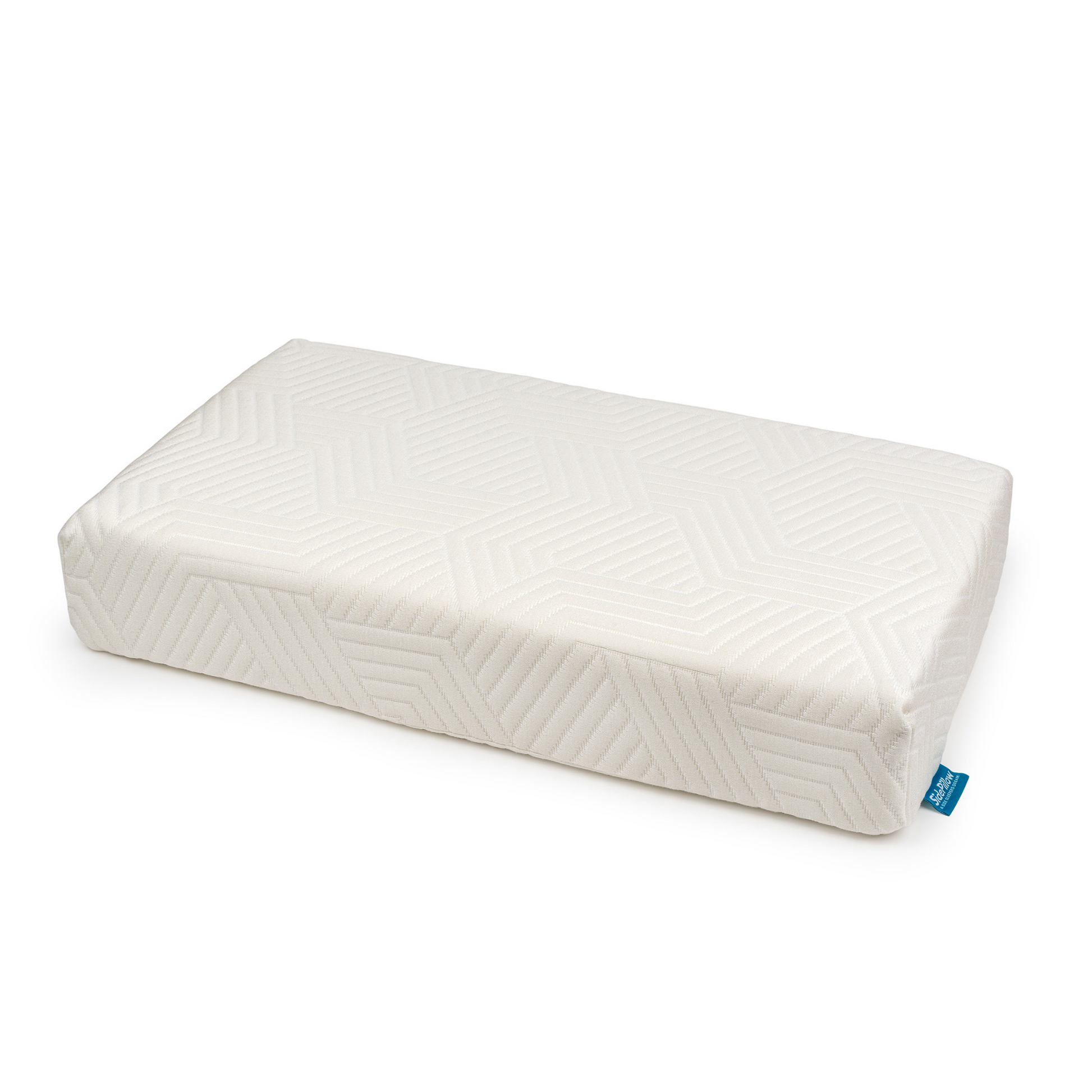 Rechthoekig traagschuim hoofdkussen voor zijslapers, SidePillow wit.